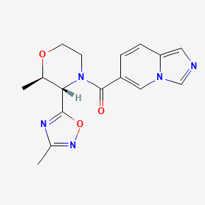 imidazo[1,5-a]pyridin-6-yl-[(2R,3S)-2-methyl-3-(3-methyl-1,2,4-oxadiazol-5-yl)morpholin-4-yl]methanone