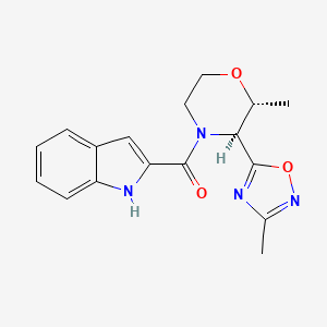 1H-indol-2-yl-[(2R,3S)-2-methyl-3-(3-methyl-1,2,4-oxadiazol-5-yl)morpholin-4-yl]methanone