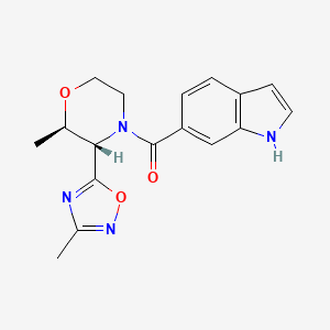 1H-indol-6-yl-[(2R,3S)-2-methyl-3-(3-methyl-1,2,4-oxadiazol-5-yl)morpholin-4-yl]methanone