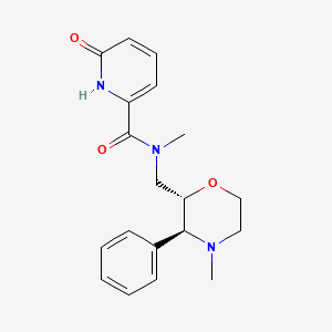 N-methyl-N-[[(2S,3S)-4-methyl-3-phenylmorpholin-2-yl]methyl]-6-oxo-1H-pyridine-2-carboxamide