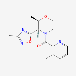 [(2R,3S)-2-methyl-3-(3-methyl-1,2,4-oxadiazol-5-yl)morpholin-4-yl]-(3-methylpyridin-2-yl)methanone