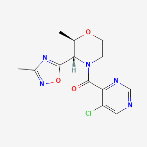 (5-chloropyrimidin-4-yl)-[(2R,3S)-2-methyl-3-(3-methyl-1,2,4-oxadiazol-5-yl)morpholin-4-yl]methanone