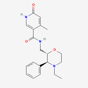 N-[[(2S,3S)-4-ethyl-3-phenylmorpholin-2-yl]methyl]-4-methyl-6-oxo-1H-pyridine-3-carboxamide