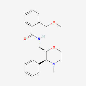 2-(methoxymethyl)-N-[[(2S,3S)-4-methyl-3-phenylmorpholin-2-yl]methyl]benzamide