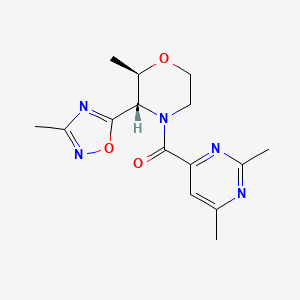 (2,6-dimethylpyrimidin-4-yl)-[(2R,3S)-2-methyl-3-(3-methyl-1,2,4-oxadiazol-5-yl)morpholin-4-yl]methanone