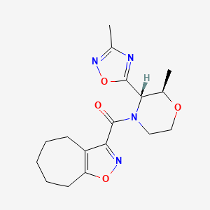 [(2R,3S)-2-methyl-3-(3-methyl-1,2,4-oxadiazol-5-yl)morpholin-4-yl]-(5,6,7,8-tetrahydro-4H-cyclohepta[d][1,2]oxazol-3-yl)methanone