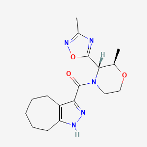 1,4,5,6,7,8-hexahydrocyclohepta[c]pyrazol-3-yl-[(2R,3S)-2-methyl-3-(3-methyl-1,2,4-oxadiazol-5-yl)morpholin-4-yl]methanone