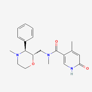 N,4-dimethyl-N-[[(2S,3S)-4-methyl-3-phenylmorpholin-2-yl]methyl]-6-oxo-1H-pyridine-3-carboxamide