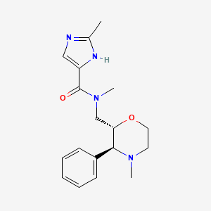 N,2-dimethyl-N-[[(2S,3S)-4-methyl-3-phenylmorpholin-2-yl]methyl]-1H-imidazole-5-carboxamide