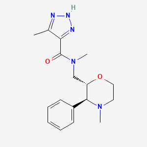 N,5-dimethyl-N-[[(2S,3S)-4-methyl-3-phenylmorpholin-2-yl]methyl]-2H-triazole-4-carboxamide