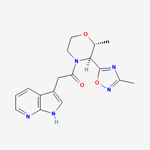 1-[(2R,3S)-2-methyl-3-(3-methyl-1,2,4-oxadiazol-5-yl)morpholin-4-yl]-2-(1H-pyrrolo[2,3-b]pyridin-3-yl)ethanone