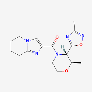 [(2R,3S)-2-methyl-3-(3-methyl-1,2,4-oxadiazol-5-yl)morpholin-4-yl]-(5,6,7,8-tetrahydroimidazo[1,2-a]pyridin-2-yl)methanone