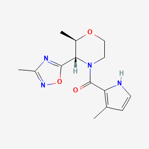 [(2R,3S)-2-methyl-3-(3-methyl-1,2,4-oxadiazol-5-yl)morpholin-4-yl]-(3-methyl-1H-pyrrol-2-yl)methanone