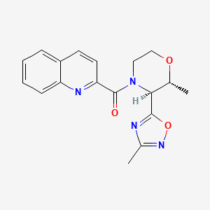 [(2R,3S)-2-methyl-3-(3-methyl-1,2,4-oxadiazol-5-yl)morpholin-4-yl]-quinolin-2-ylmethanone