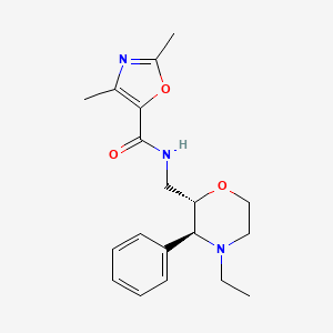 N-[[(2S,3S)-4-ethyl-3-phenylmorpholin-2-yl]methyl]-2,4-dimethyl-1,3-oxazole-5-carboxamide