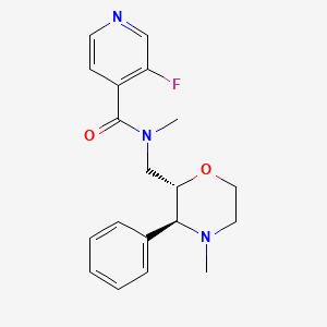 3-fluoro-N-methyl-N-[[(2S,3S)-4-methyl-3-phenylmorpholin-2-yl]methyl]pyridine-4-carboxamide