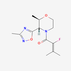 2-fluoro-3-methyl-1-[(2R,3S)-2-methyl-3-(3-methyl-1,2,4-oxadiazol-5-yl)morpholin-4-yl]but-2-en-1-one