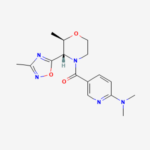 [6-(dimethylamino)pyridin-3-yl]-[(2R,3S)-2-methyl-3-(3-methyl-1,2,4-oxadiazol-5-yl)morpholin-4-yl]methanone