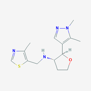 (2R,3S)-2-(1,5-dimethylpyrazol-4-yl)-N-[(4-methyl-1,3-thiazol-5-yl)methyl]oxolan-3-amine