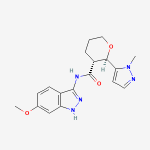 (2R,3R)-N-(6-methoxy-1H-indazol-3-yl)-2-(2-methylpyrazol-3-yl)oxane-3-carboxamide