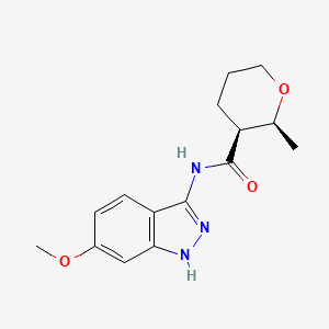 (2S,3S)-N-(6-methoxy-1H-indazol-3-yl)-2-methyloxane-3-carboxamide