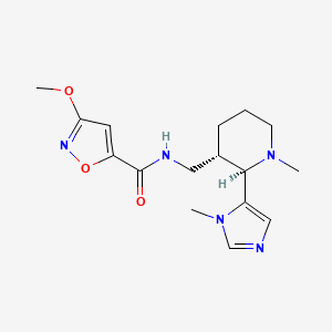 3-methoxy-N-[[(2R,3S)-1-methyl-2-(3-methylimidazol-4-yl)piperidin-3-yl]methyl]-1,2-oxazole-5-carboxamide