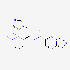 N-[[(2R,3S)-1-methyl-2-(3-methylimidazol-4-yl)piperidin-3-yl]methyl]-[1,2,4]triazolo[4,3-a]pyridine-6-carboxamide