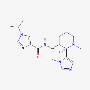 N-[[(2R,3S)-1-methyl-2-(3-methylimidazol-4-yl)piperidin-3-yl]methyl]-1-propan-2-ylimidazole-4-carboxamide