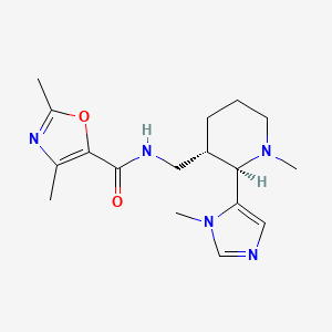 2,4-dimethyl-N-[[(2R,3S)-1-methyl-2-(3-methylimidazol-4-yl)piperidin-3-yl]methyl]-1,3-oxazole-5-carboxamide