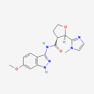 (2R,3R)-N-(6-methoxy-1H-indazol-3-yl)-2-(1-methylimidazol-2-yl)oxolane-3-carboxamide