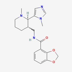 N-[[(2R,3S)-1-methyl-2-(3-methylimidazol-4-yl)piperidin-3-yl]methyl]-1,3-benzodioxole-4-carboxamide