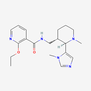 2-ethoxy-N-[[(2R,3S)-1-methyl-2-(3-methylimidazol-4-yl)piperidin-3-yl]methyl]pyridine-3-carboxamide