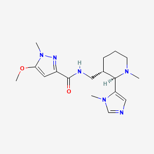 5-methoxy-1-methyl-N-[[(2R,3S)-1-methyl-2-(3-methylimidazol-4-yl)piperidin-3-yl]methyl]pyrazole-3-carboxamide