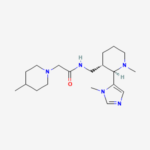 N-[[(2R,3S)-1-methyl-2-(3-methylimidazol-4-yl)piperidin-3-yl]methyl]-2-(4-methylpiperidin-1-yl)acetamide