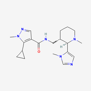 5-cyclopropyl-1-methyl-N-[[(2R,3S)-1-methyl-2-(3-methylimidazol-4-yl)piperidin-3-yl]methyl]pyrazole-4-carboxamide