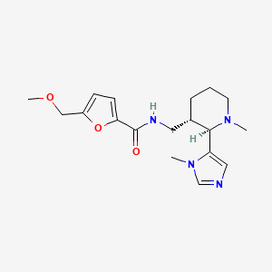 5-(methoxymethyl)-N-[[(2R,3S)-1-methyl-2-(3-methylimidazol-4-yl)piperidin-3-yl]methyl]furan-2-carboxamide