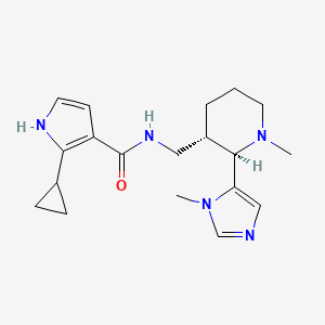 2-cyclopropyl-N-[[(2R,3S)-1-methyl-2-(3-methylimidazol-4-yl)piperidin-3-yl]methyl]-1H-pyrrole-3-carboxamide