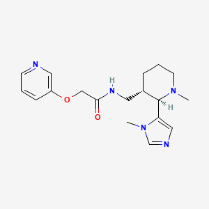 N-[[(2R,3S)-1-methyl-2-(3-methylimidazol-4-yl)piperidin-3-yl]methyl]-2-pyridin-3-yloxyacetamide