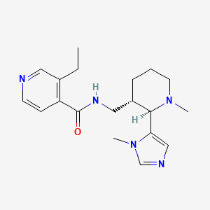 3-ethyl-N-[[(2R,3S)-1-methyl-2-(3-methylimidazol-4-yl)piperidin-3-yl]methyl]pyridine-4-carboxamide