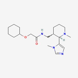 2-cyclohexyloxy-N-[[(2R,3S)-1-methyl-2-(3-methylimidazol-4-yl)piperidin-3-yl]methyl]acetamide