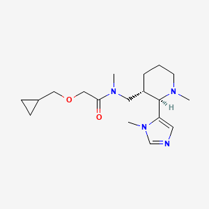 2-(cyclopropylmethoxy)-N-methyl-N-[[(2R,3S)-1-methyl-2-(3-methylimidazol-4-yl)piperidin-3-yl]methyl]acetamide