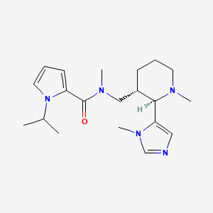 N-methyl-N-[[(2R,3S)-1-methyl-2-(3-methylimidazol-4-yl)piperidin-3-yl]methyl]-1-propan-2-ylpyrrole-2-carboxamide