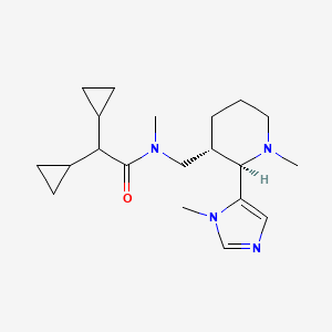 2,2-dicyclopropyl-N-methyl-N-[[(2R,3S)-1-methyl-2-(3-methylimidazol-4-yl)piperidin-3-yl]methyl]acetamide