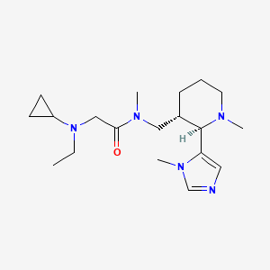 2-[cyclopropyl(ethyl)amino]-N-methyl-N-[[(2R,3S)-1-methyl-2-(3-methylimidazol-4-yl)piperidin-3-yl]methyl]acetamide