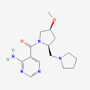 (4-aminopyrimidin-5-yl)-[(2S,4S)-4-methoxy-2-(pyrrolidin-1-ylmethyl)pyrrolidin-1-yl]methanone