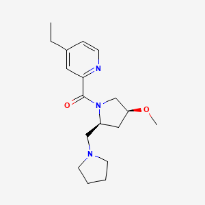 (4-ethylpyridin-2-yl)-[(2S,4S)-4-methoxy-2-(pyrrolidin-1-ylmethyl)pyrrolidin-1-yl]methanone