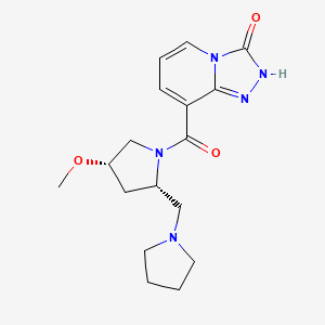 8-[(2S,4S)-4-methoxy-2-(pyrrolidin-1-ylmethyl)pyrrolidine-1-carbonyl]-2H-[1,2,4]triazolo[4,3-a]pyridin-3-one