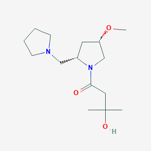 3-hydroxy-1-[(2S,4S)-4-methoxy-2-(pyrrolidin-1-ylmethyl)pyrrolidin-1-yl]-3-methylbutan-1-one