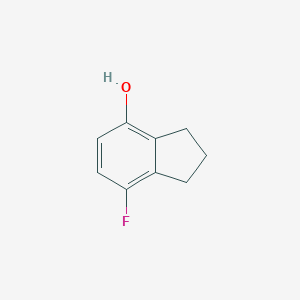 molecular formula C9H9FO B068616 7-氟-2,3-二氢-1H-茚满-4-醇 CAS No. 161178-24-1