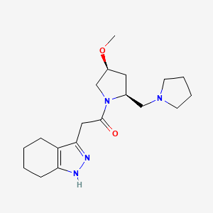 1-[(2S,4S)-4-methoxy-2-(pyrrolidin-1-ylmethyl)pyrrolidin-1-yl]-2-(4,5,6,7-tetrahydro-1H-indazol-3-yl)ethanone